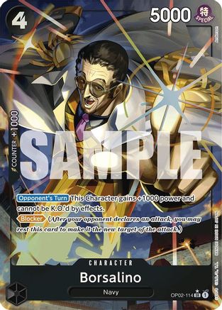 Borsalino (Alternate Art) (OP02-114) [Premium Booster -The Best-] Foil One Piece Single Bandai