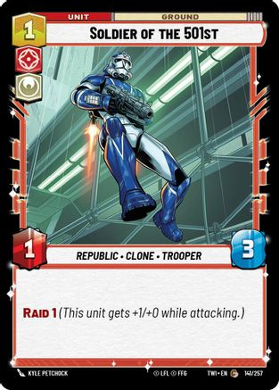 Soldier of the 501st (141/257) [Twilight of the Republic] Star Wars: Unlimited Single Disney