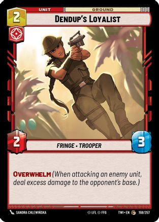 Dendup's Loyalist (159/257) [Twilight of the Republic] Foil Star Wars: Unlimited Single Disney
