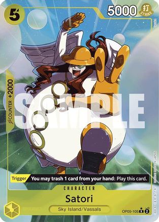 Satori (Alternate Art) (OP05-105) [Premium Booster -The Best-] Foil One Piece Single Bandai