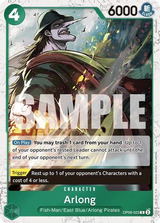 Arlong (Jolly Roger Foil) (OP06-023) [Premium Booster -The Best-] Foil One Piece Single Bandai