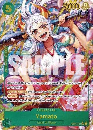 Yamato (Alternate Art) (Hashimoto Q) (OP01-121) [Premium Booster] One Piece Single Bandai
