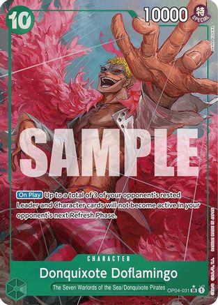 Donquixote Doflamingo (Alternate Art) (OP04-031) [Premium Booster -The Best-] Foil One Piece Single Bandai