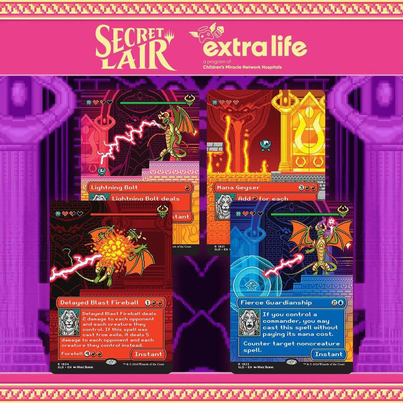 MTG Secret Lair Drop - Extra Life 2024 (Rainbow Foil Edition) MTG Sealed Magic: The Gathering