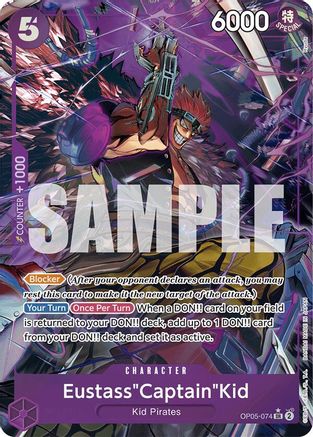 Eustass"Captain"Kid (OP05-074) (Alternate Art) (OP05-074) [Premium Booster -The Best-] Foil One Piece Single Bandai