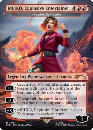 MEIKO, Explosive Entertainer - Chandra, Flamecaller (SLD-807) [Secret Lair] Drop Series MTG Single Wizards of the Coast