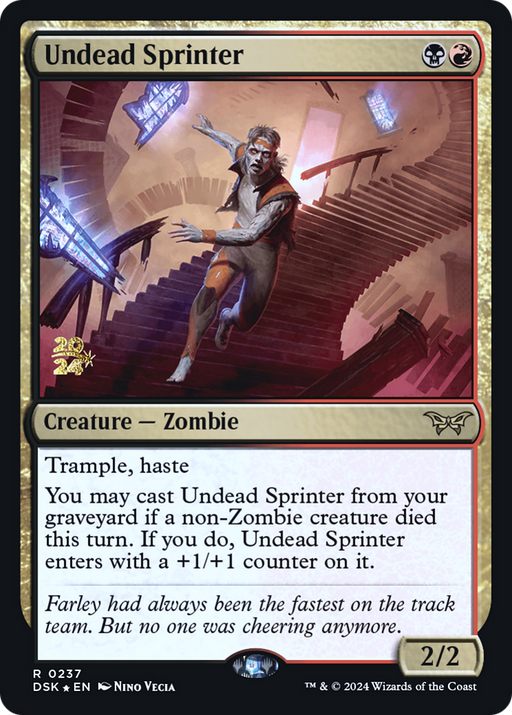 Undead Sprinter (PRE-237) [Duskmourn: House of Horror Promos] Foil MTG Single Wizards of the Coast