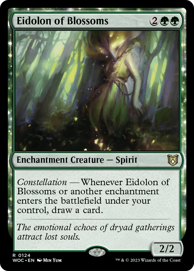 Eidolon of Blossoms (WOC-124) [Wilds of Eldraine Commander] MTG Single Wizards of the Coast