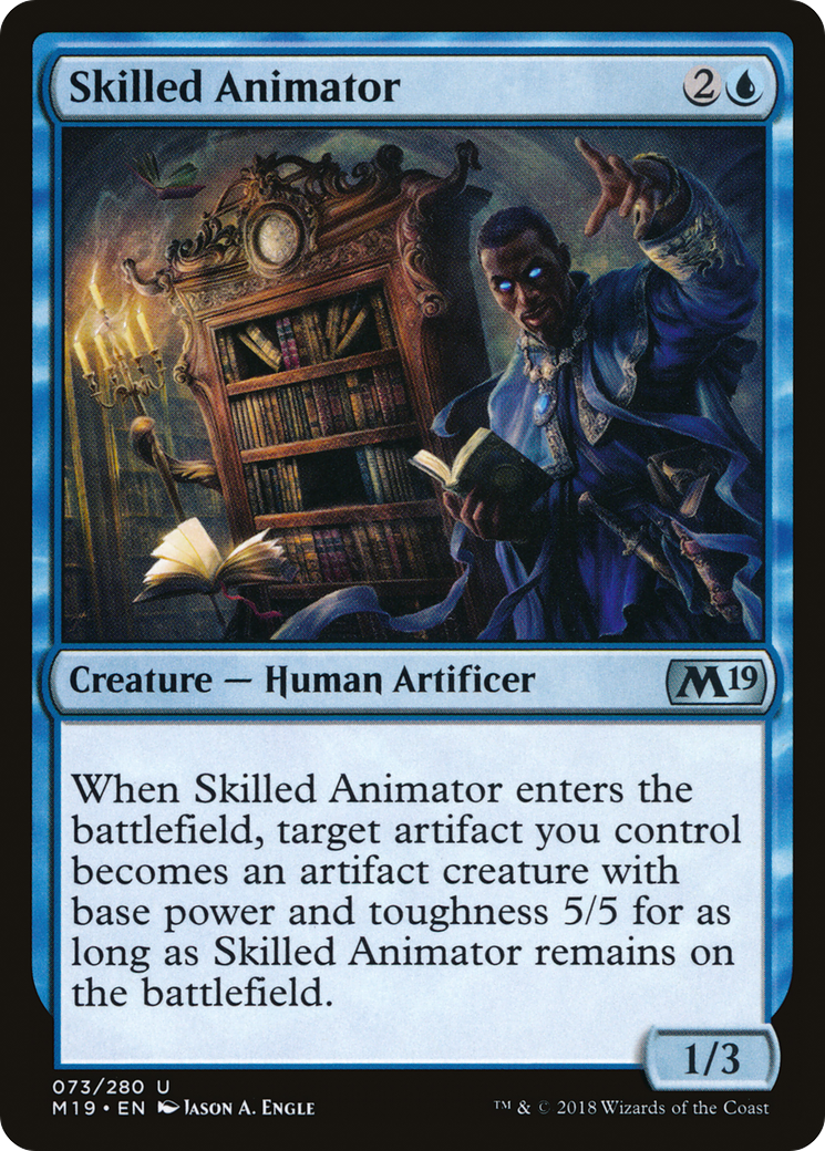 Skilled Animator (M19-073) [Core Set 2019] Foil MTG Single Wizards of the Coast