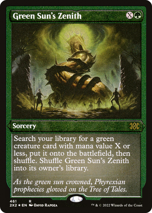 Green Sun's Zenith (Foil Etched) (2X2-461) [Double Masters 2022] Foil MTG Single Wizards of the Coast