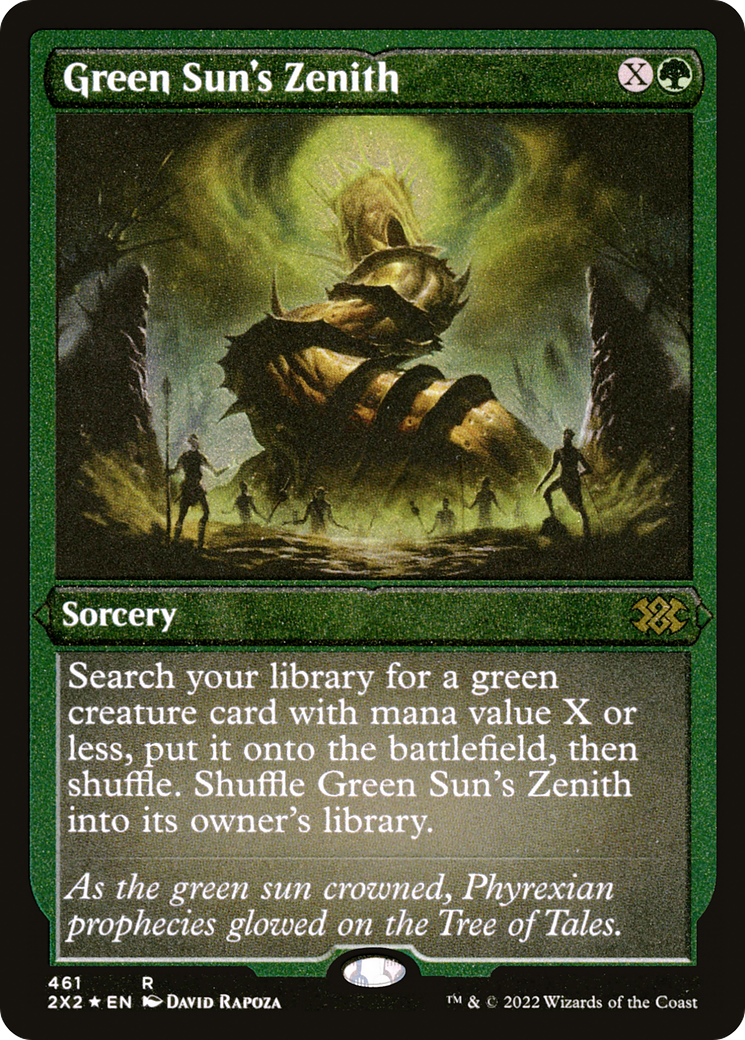 Green Sun's Zenith (Foil Etched) (2X2-461) [Double Masters 2022] Foil MTG Single Wizards of the Coast