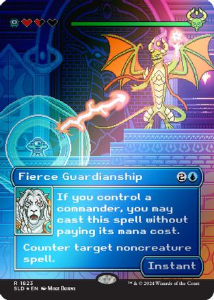 Fierce Guardianship (Rainbow Foil) (SLD-1823) [Secret Lair] Drop Series Foil MTG Single Wizards of the Coast
