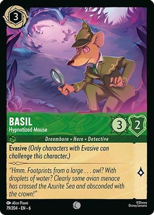 Basil - Hypnotized Mouse (79/204) [Azurite Sea] Lorcana Single Disney