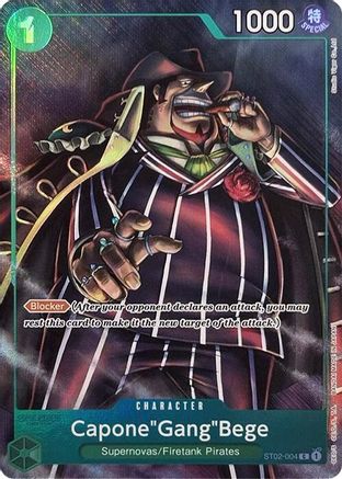 Capone"Gang"Bege (Premium Card Collection -Best Selection Vol. 2-) (ST02-004) [One Piece Promotion Cards] Foil One Piece Single Bandai