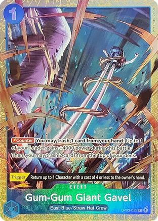 Gum-Gum Giant Gavel (Premium Card Collection -Best Selection Vol. 2-) (OP03-055) [One Piece Promotion Cards] Foil One Piece Single Bandai