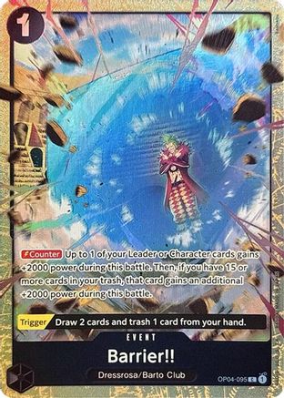 Barrier!! (Premium Card Collection -Best Selection Vol. 2-) (OP04-095) [One Piece Promotion Cards] Foil One Piece Single Bandai