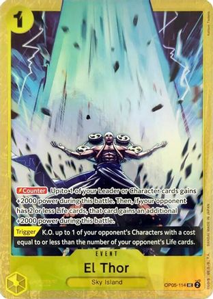 El Thor (Premium Card Collection -Best Selection Vol. 2-) (OP05-114) [One Piece Promotion Cards] Foil One Piece Single Bandai