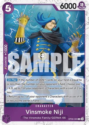 Vinsmoke Niji (OP06-065) (Jolly Roger Foil) (OP06-065) [Premium Booster -The Best-] Foil One Piece Single Bandai