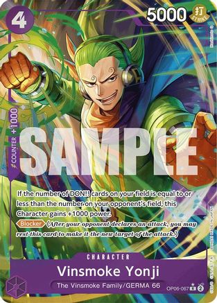 Vinsmoke Yonji (OP06-067) (Alternate Art) (OP06-067) [Premium Booster -The Best-] Foil One Piece Single Bandai