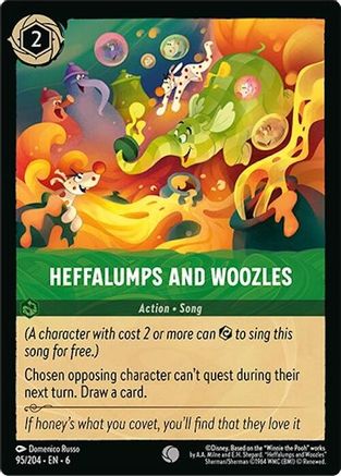 Heffalumps and Woozles (95/204) [Azurite Sea] Cold Foil Lorcana Single Disney