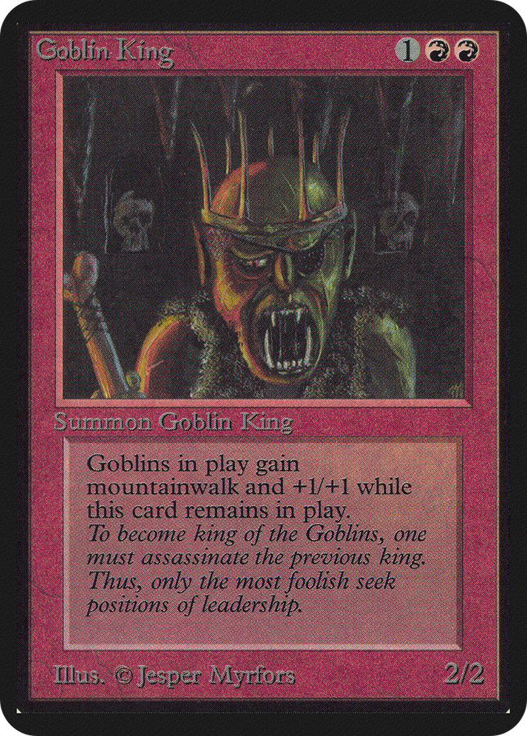 Goblin King (LEA-154) [Oldschool] Limited Edition Alpha MTG Single Wizards of the Coast
