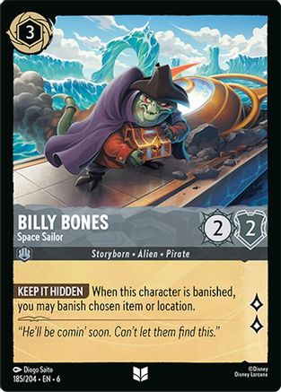 Billy Bones - Space Sailor (185/204) [Azurite Sea] Lorcana Single Disney