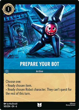 Prepare Your Bot (165/204) [Azurite Sea] Cold Foil Lorcana Single Disney