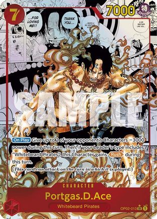 Portgas.D.Ace (Alternate Art) (Manga) (OP02-013) [Premium Booster] One Piece Single Bandai