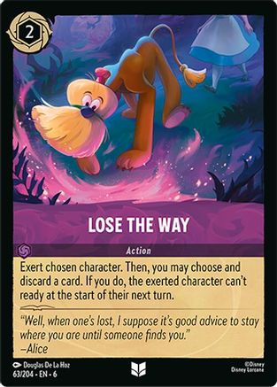Lose the Way (63/204) [Azurite Sea] Cold Foil Lorcana Single Disney