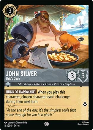 John Silver - Ship's Cook (181/204) [Azurite Sea] Lorcana Single Disney