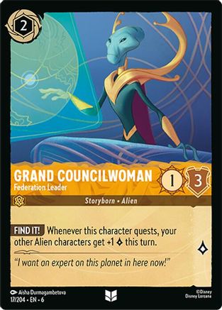 Grand Councilwoman - Federation Leader (17/204) [Azurite Sea] Cold Foil Lorcana Single Disney