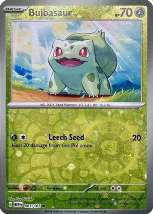 Bulbasaur - 001/165 (Reverse Cosmos Holo) (Costco Exclusive) Holofoil [Misc: Cards & Products] Pokemon Single Pokémon