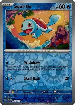 Squirtle - 007/165 (Reverse Cosmos Holo) (Costco Exclusive) Holofoil [Misc: Cards & Products] Pokemon Single Pokémon