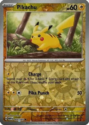 Pikachu - 025/165 (Reverse Cosmos Holo) (Costco Exclusive) Holofoil [Misc: Cards & Products] Pokemon Single Pokémon