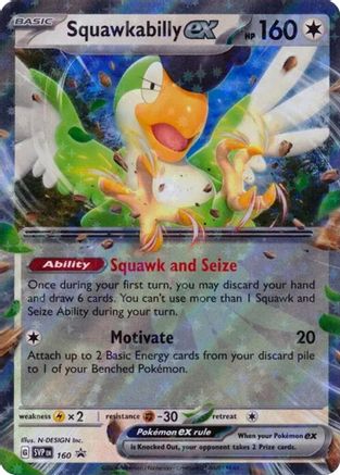 Squawkabilly ex - 160 (160) Holofoil [Promos: SV Promo Cards] Pokemon Single Pokémon