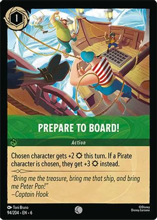 Prepare to Board! (94/204) [Azurite Sea] Cold Foil Lorcana Single Disney