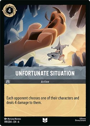 Unfortunate Situation (199/204) [Azurite Sea] Lorcana Single Disney