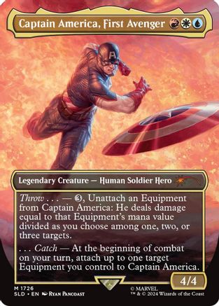 Captain America, First Avenger (Rainbow Foil) (SLD-1726) [Secret Lair Drop] Foil