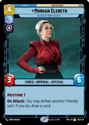 Morgan Elsbeth - Keeper of Many Secrets (035/257) [Twilight of the Republic] Foil Star Wars: Unlimited Single Disney
