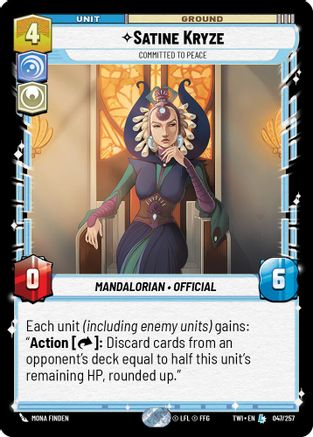 Satine Kryze - Committed to Peace (047/257) [Twilight of the Republic] Foil Star Wars: Unlimited Single Disney