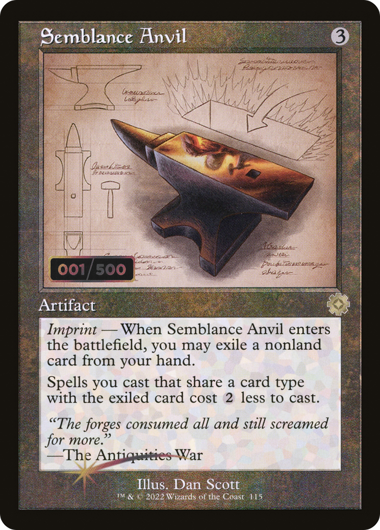 Semblance Anvil (BRR-115Z) [The Brothers' War Retro Artifacts] Foil MTG Single Wizards of the Coast