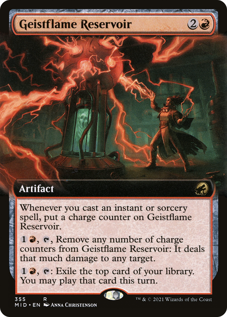 Geistflame Reservoir (MID-355) [Innistrad: Midnight Hunt] (Extended Art) Foil MTG Single Wizards of the Coast