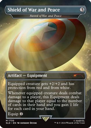 Shield of War and Peace - Sword of War and Peace (Rainbow Foil) (SLD-1730) [Secret Lair] Drop Series Foil MTG Single Wizards of the Coast