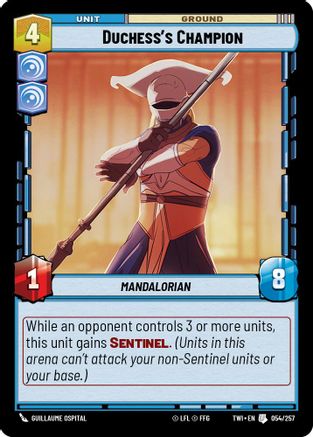 Duchess's Champion (054/257) [Twilight of the Republic] Foil Star Wars: Unlimited Single Disney