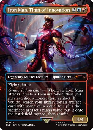 Iron Man, Titan of Innovation (Rainbow Foil) (SLD-1731) [Secret Lair] Drop Foil MTG Single Wizards of the Coast