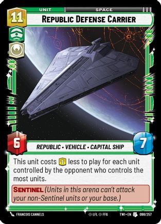 Republic Defense Carrier (098/257) [Twilight of the Republic] Foil Star Wars: Unlimited Single Disney