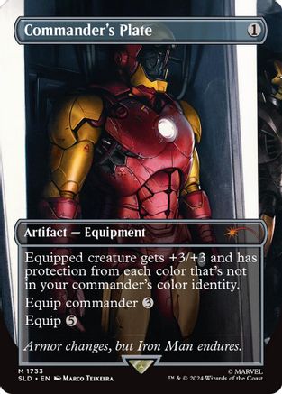 Commander's Plate (1733) (Rainbow Foil) (SLD-1733) [Secret Lair Drop Series] Foil