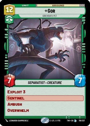Gor - Grievous's Pet (118/257) [Twilight of the Republic] Star Wars: Unlimited Single Disney