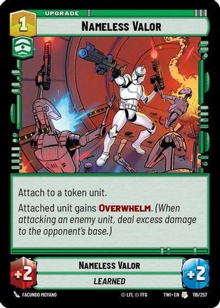 Nameless Valor (119/257) [Twilight of the Republic] Foil Star Wars: Unlimited Single Disney