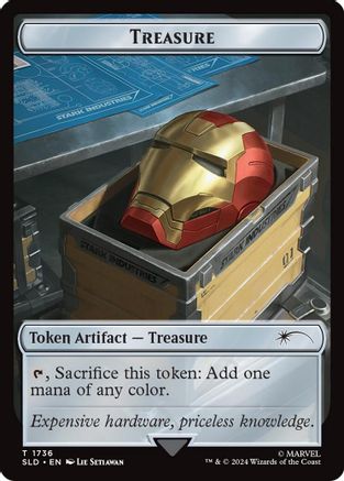 Treasure Token (1736) (Rainbow Foil) (SLD-1736) [Secret Lair] Drop Foil MTG Single Wizards of the Coast